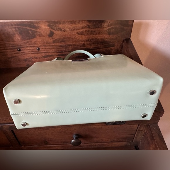 Kate Spade $298 MSRP NWT Spazzolato Small Tote, Pistachio Cream - Picture 6 of 16